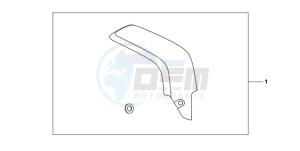 CBR600RA9 UK - (E / ABS) drawing CARBON FIBER EXHAUST GUARD