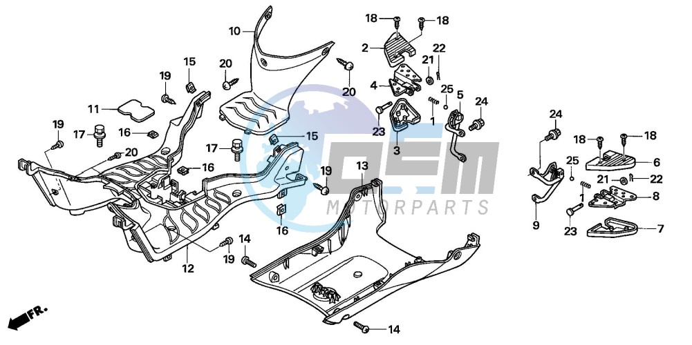 FLOOR PANEL/PILLION STEP