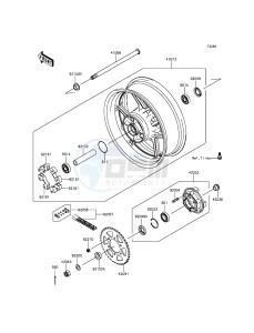 VERSYS 1000 KLZ1000BGF FR GB XX (EU ME A(FRICA) drawing Rear Hub