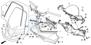 FES150 125 S-WING drawing HANDLE PIPE/HANDLE COVER (FES1253-5)(FES1503-5)