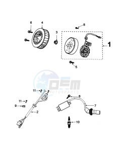 DJANGO 50 4TY O (EURO4) drawing FLYWHEEL MAGNETO