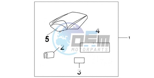 REAR SEAT COWL GRAPHITE BLACK