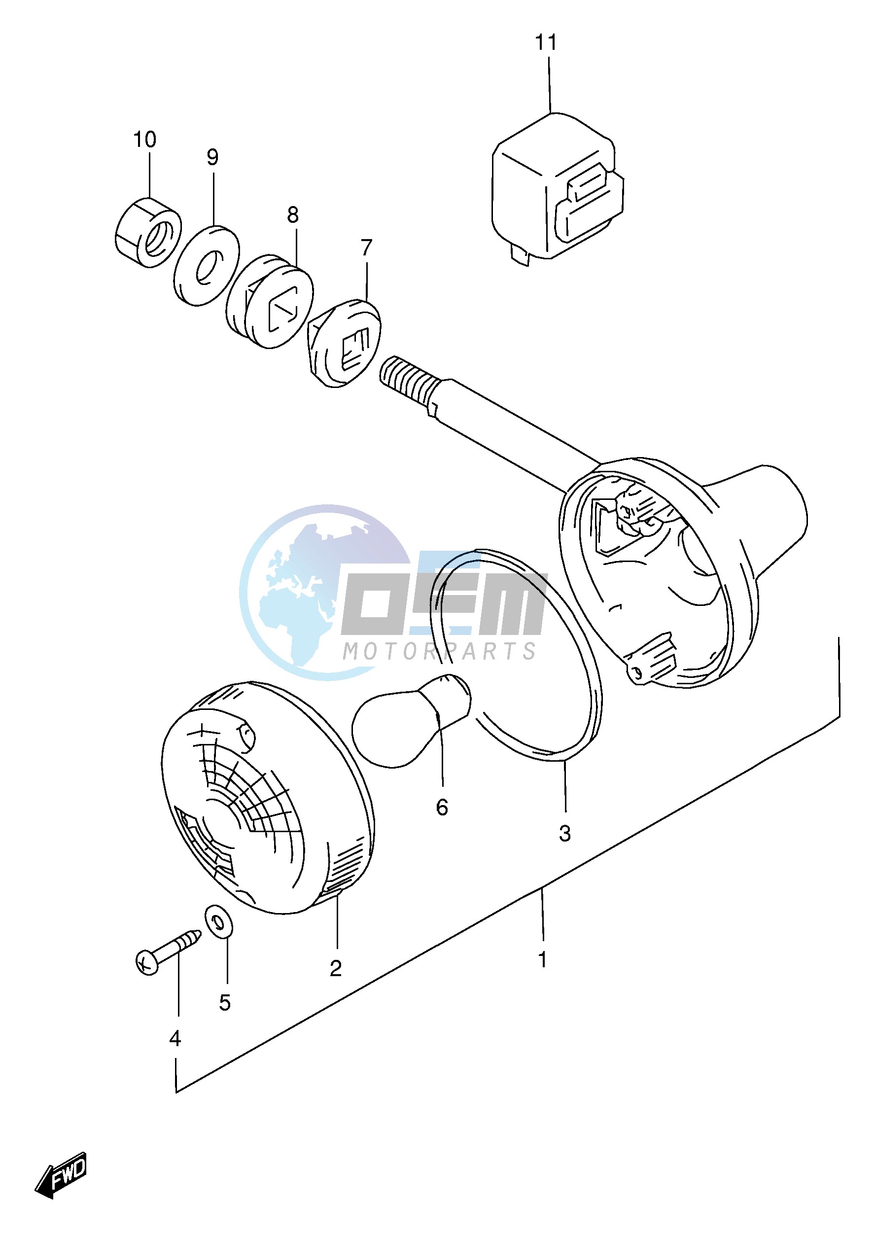 TURN SIGNAL LAMP (MODEL Y)