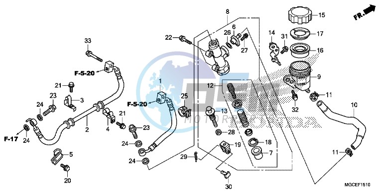 RR. BRAKE MASTER CYLINDER (CB1100A/SA/SAD)