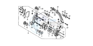 SJ100 1100 BALI EX drawing FRONT BRAKE CALIPER