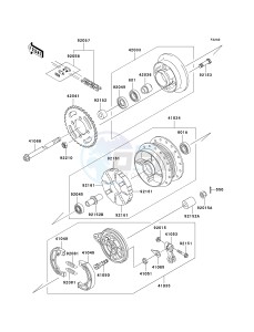 KLX 110 A (KLX110 MONSTER ENERGY) (A6F-A9FA) A7F drawing REAR HUB