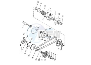 YQ AEROX R 50 drawing CLUTCH