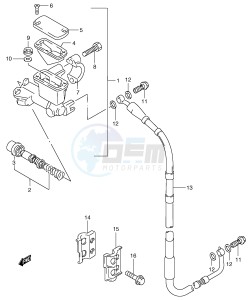 RM125 (E2) drawing FRONT MASTER CYLINDER (MODEL X Y)