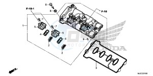 CB650FAE CB650FA 2ED drawing CYLINDER HEAD COVER