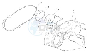 Leonardo 250 (eng. Yamaha) drawing Clutch side cover