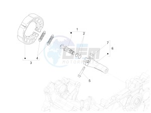 LIBERTY 125 4T IGET CORPORATE E4 (EMEA) drawing Rear brake - Brake jaw