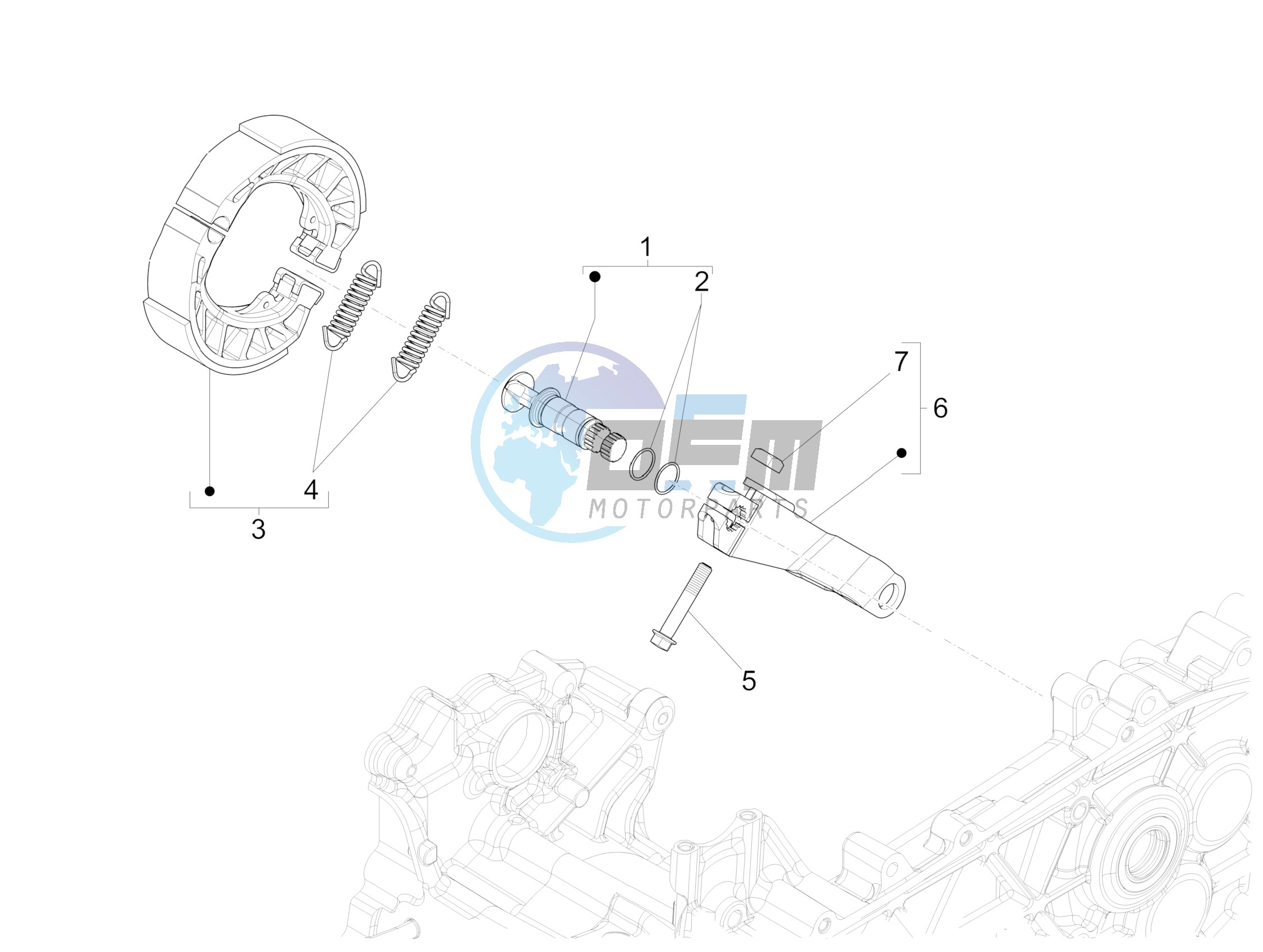 Rear brake - Brake jaw