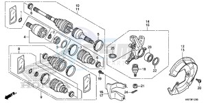 TRX420FA5F TRX420F Europe Direct - (ED) drawing FRONT KNUCKLE/ FRONT DRIVESHAFT