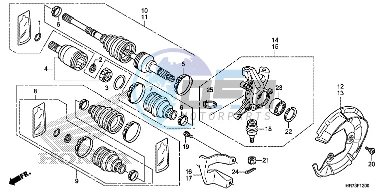 FRONT KNUCKLE/ FRONT DRIVESHAFT