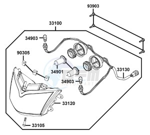 PEOPLE S 200 I drawing Head Light