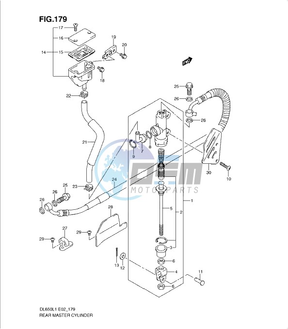 REAR MASTER CYLINDER (DL650L1 E24)