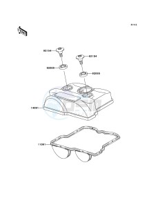 KX250F KX250ZEF EU drawing Cylinder Head Cover