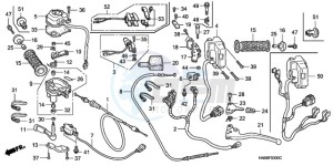 TRX680FA9 Australia - (U) drawing HANDLE LEVER/SWITCH/CABLE