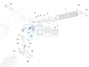 946 125 4T 3V ABS ARMANI (EMEA, APAC) drawing Rear suspension - Shock absorber/s