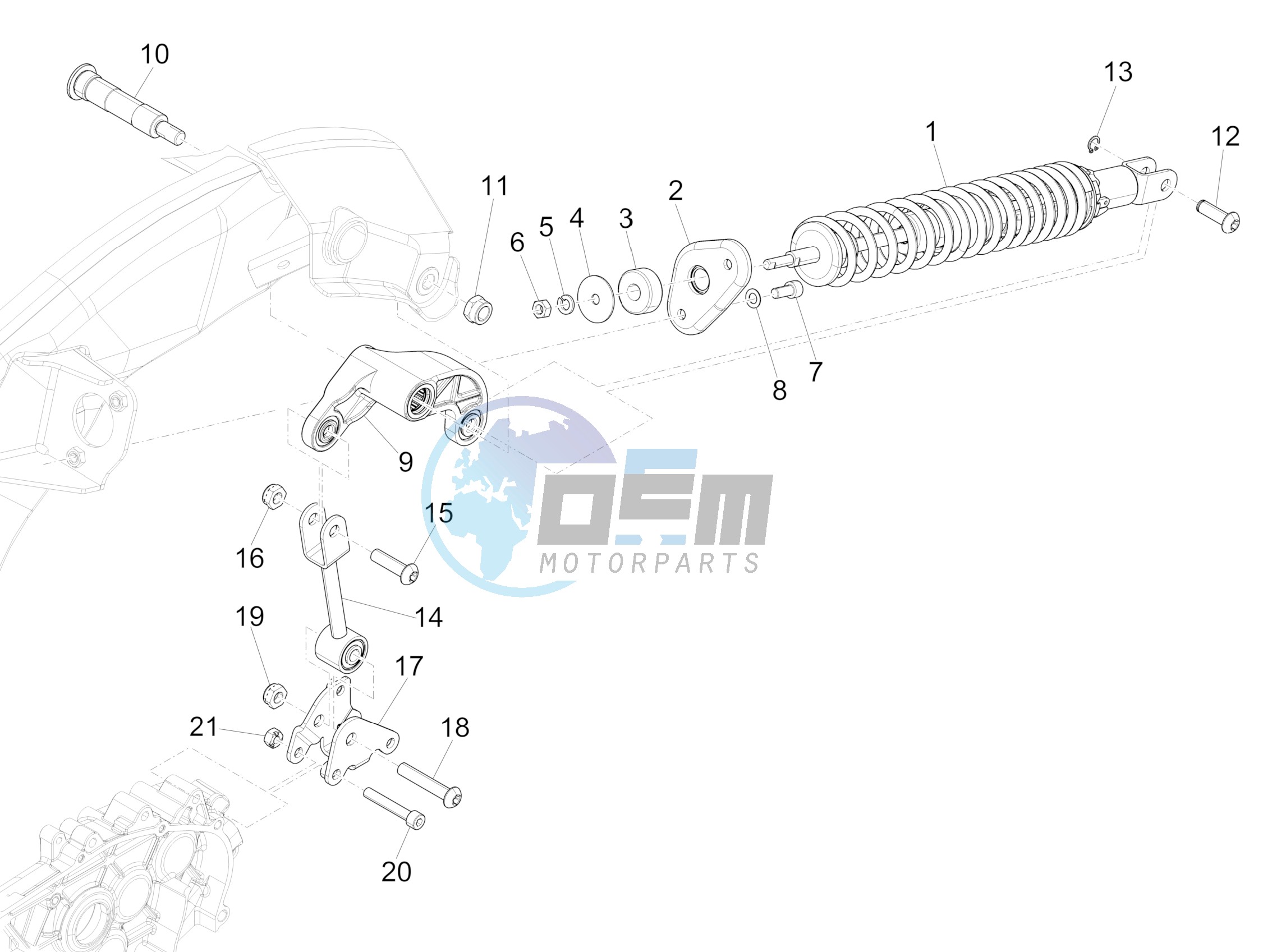 Rear suspension - Shock absorber/s