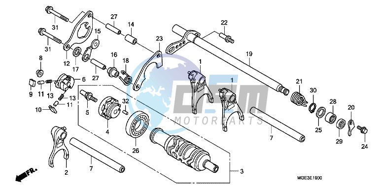 GEARSHIFT DRUM (VFR1200F)