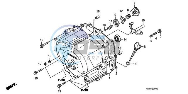 FRONT CRANKCASE COVER (TRX250TM)