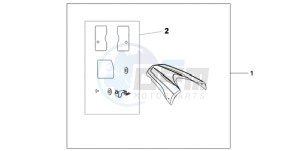 CB600F39 Europe Direct - (ED / ST) drawing REAR SEAT COWL R-320P