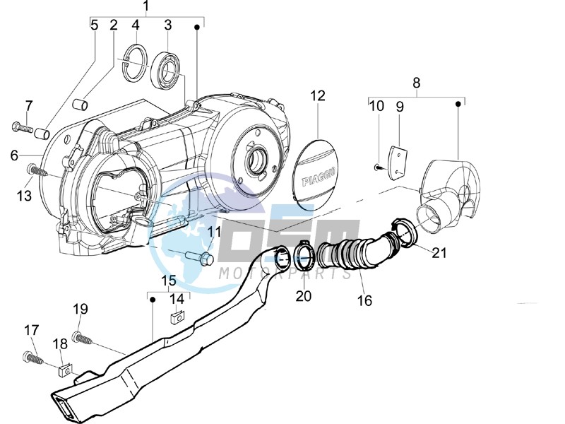 Crankcase cover - Crankcase cooling