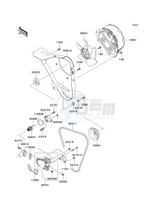 KAF 950 D [MULE 3010 DIESEL 4X4] (D8F) D8F drawing WATER PUMP