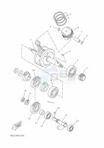 MT-125 MTN125-A (B6G1) drawing CRANKSHAFT & PISTON