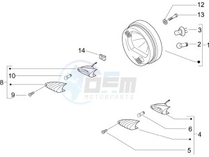 Beverly 500 (USA) USA drawing Head lamp - Turn signal lamps