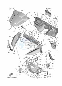 YXF850E YXF85WPAM (BARE) drawing FRONT FENDER