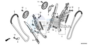 VFR1200XD CrossTourer - VFR1200X Dual Clutch 2ED - (2ED) drawing CAM CHAIN/ TENSIONER