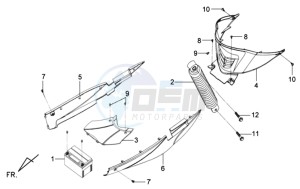 MIO 100 drawing REAR SUSPENSION - COWLING