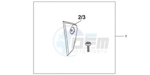 CBR1000RR9 Europe Direct - (ED / REP) drawing FAIRING SCUFF PAD