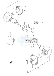 RGV250 (E24) drawing TURN SIGNAL LAMP (E1)