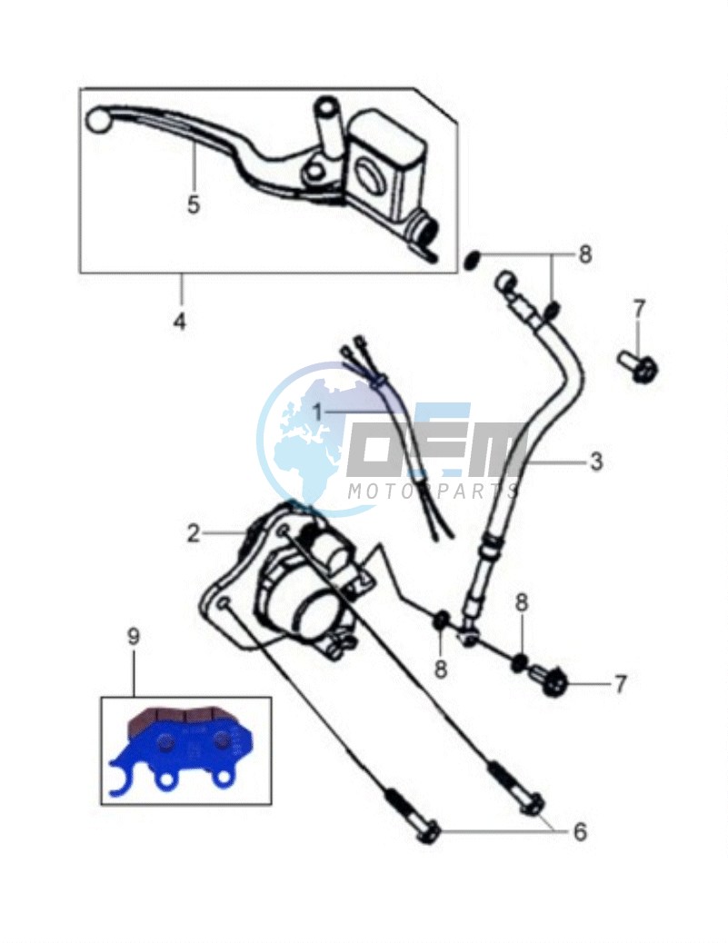 BRAKE CALIPER FOR / BRAKE LEVER / BRAKE LINES