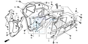 VTR1000SP RC51 drawing LOWER COWL (VTR1000SPY/1)