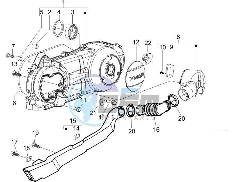 Crankcase cover - Crankcase cooling