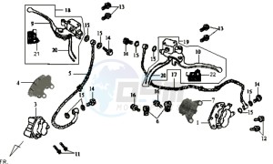 JOYRIDE 125 drawing BRAKE CALIPER / BRAKE LEVER