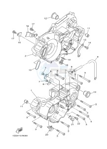 YZ250 (1SSH 1SSJ 1SSK 1SSL 1SSL) drawing CRANKCASE