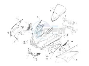 SRV 850 4t 8v e3 drawing Front shield