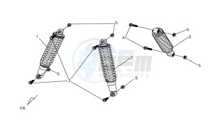 QUAD LANDER 300 drawing REAR SUSPENSION