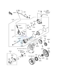 KLX450R KLX450AFF EU drawing Starter Motor