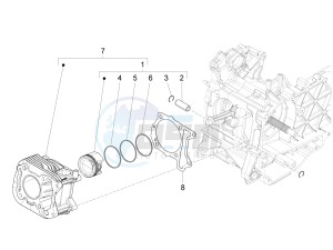 LIBERTY 50 IGET 4T 3V 25KMH E4 NO ABS 25km/h (EMEA) drawing Cylinder-piston-wrist pin unit