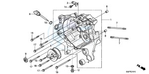 NSC50T2F NSC50T2 UK - (E) drawing RIGHT CRANKCASE