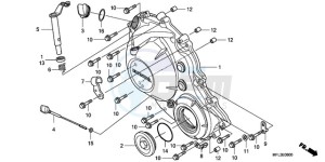 CBR1000RA9 Europe Direct - (ED / ABS MME TRI) drawing RIGHT CRANKCASE COVER