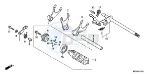 NT700VAB drawing GEARSHIFT DRUM