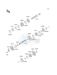 BN 125 A [ELIMINATOR 125] (A6F-A9F) A6F drawing TRANSMISSION