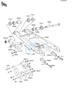 KX 80 C [KX80] (C2) [KX80] drawing SWING ARM -- 82 KX80-C2- -